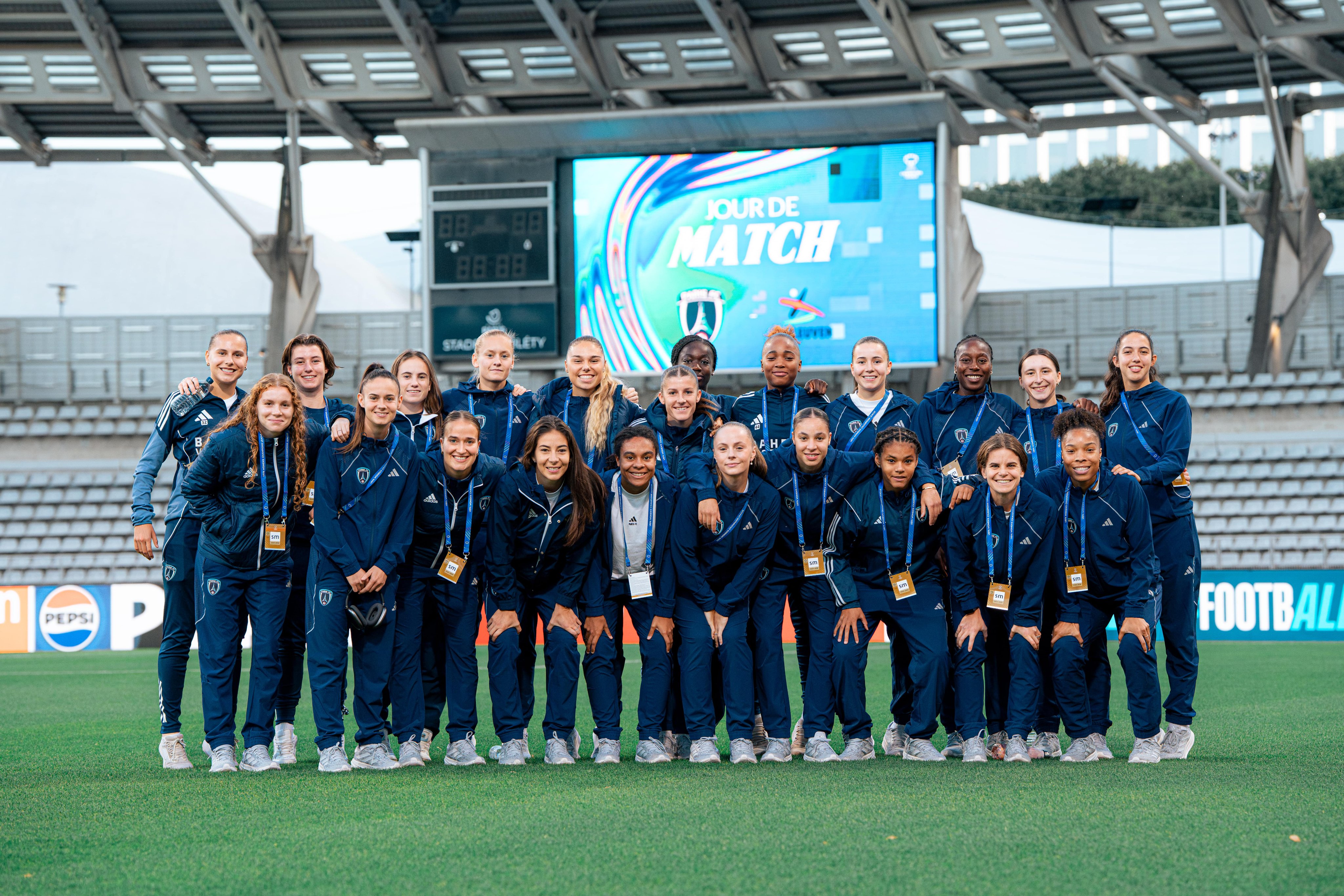 Paris FC (F) : Le groupe de Sandrine Soubeyrand pour la réception de l'OM.